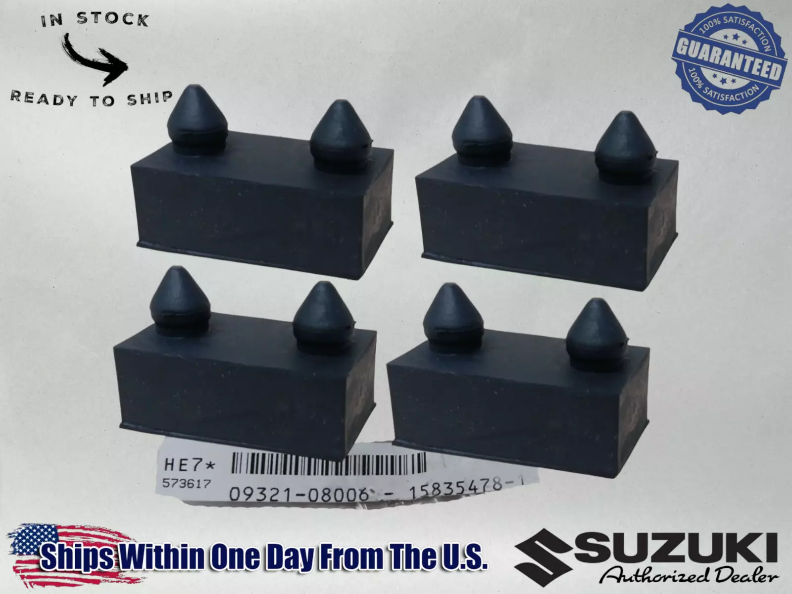 Suzuki Genuine OEM Authentic 4 Seat Cushion Damper Rubber Pads 09321-08006