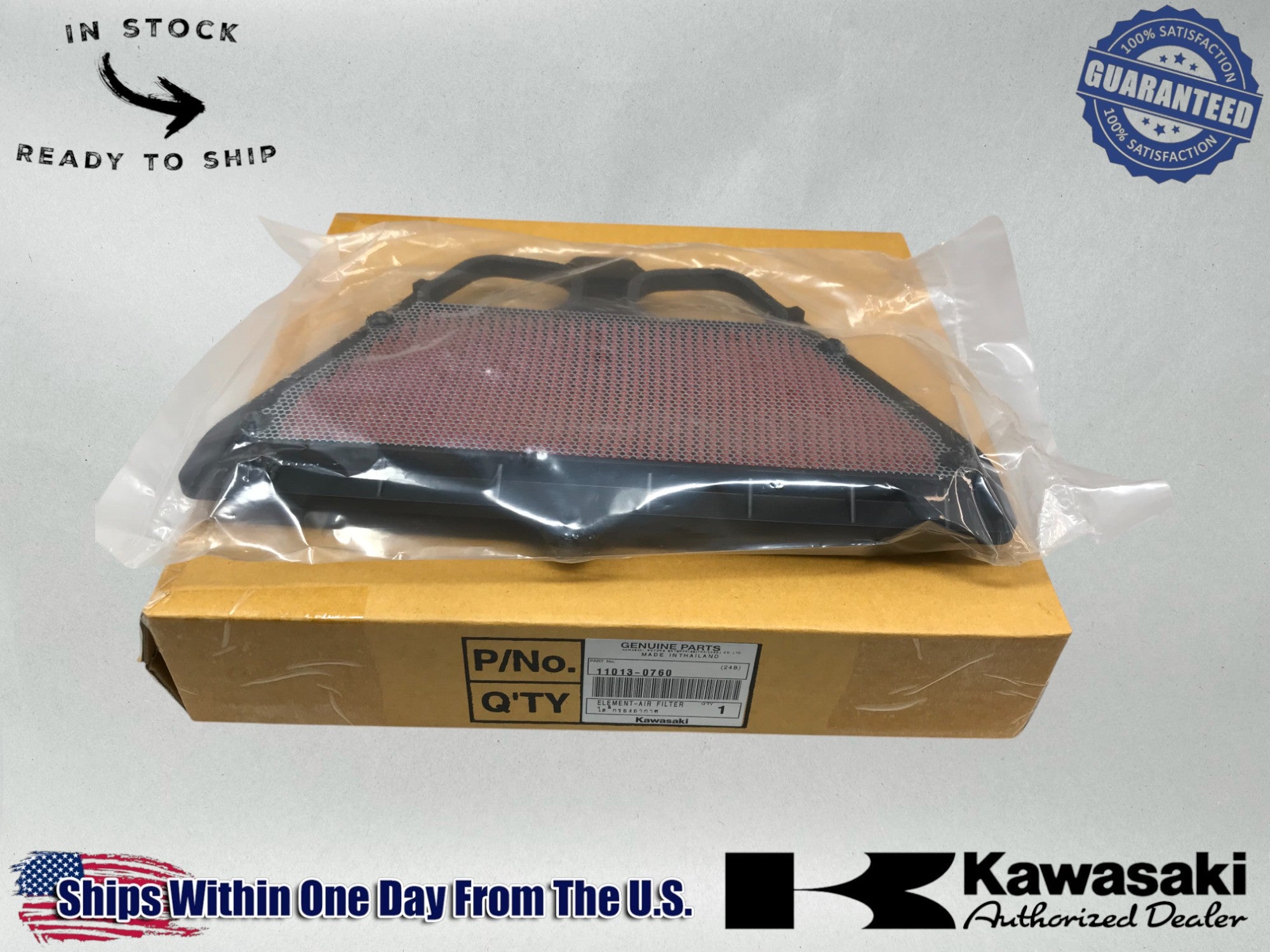 NEW KAWASAKI GENUINE OEM 11013-0760 ELEMENT-AIR FILTER