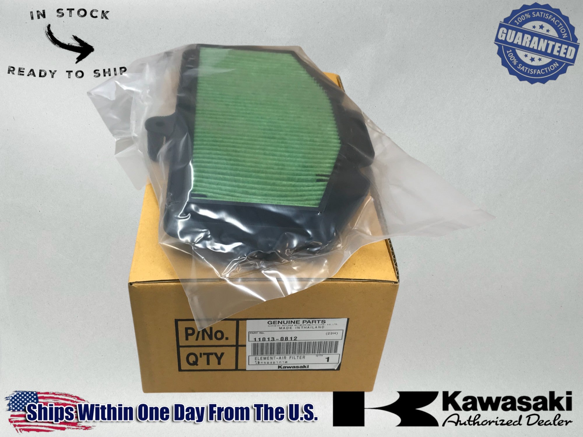 NEW KAWASAKI GENUINE OEM 11013-0812 ELEMENT-AIR FILTER