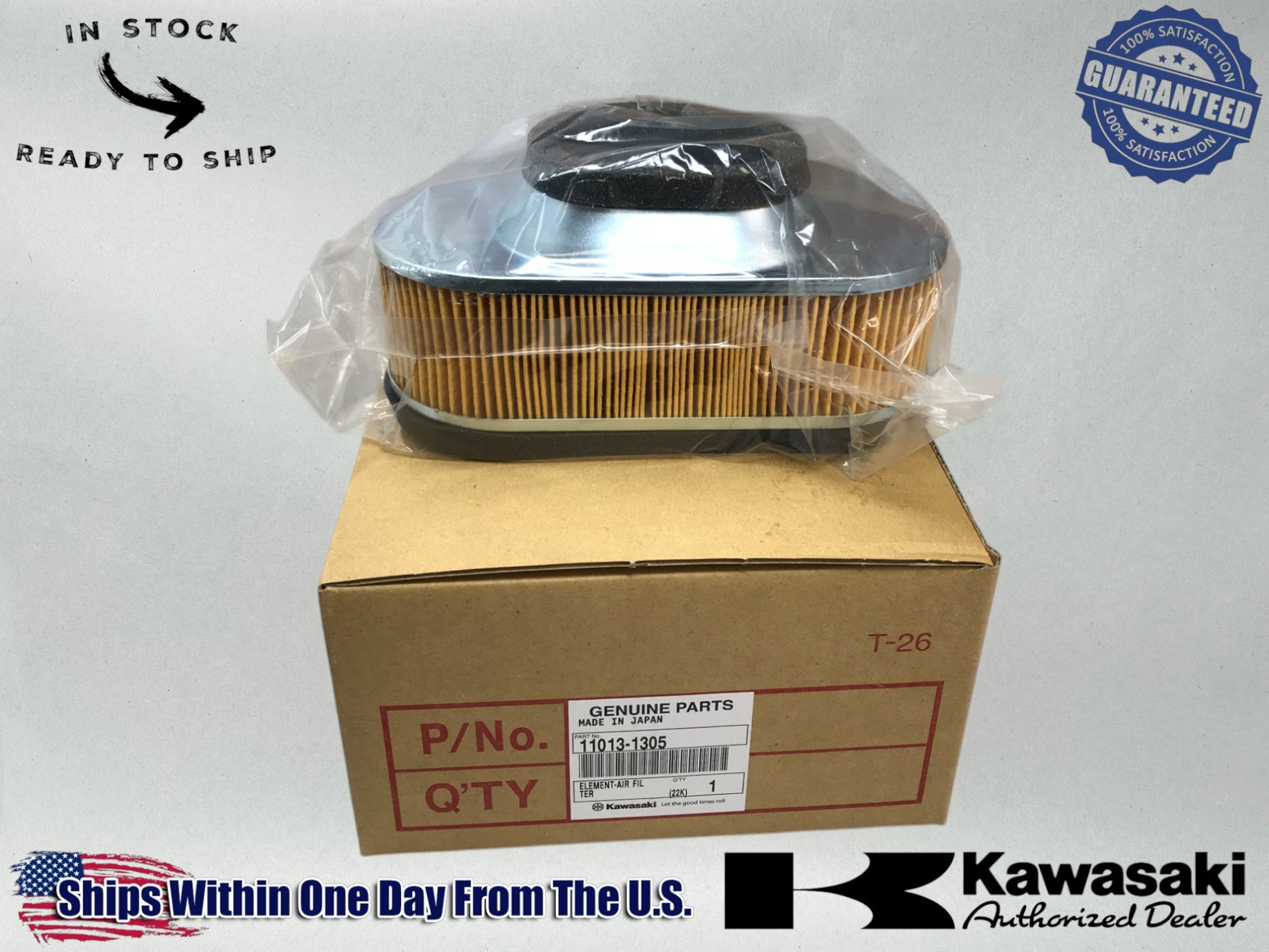 Kawasaki Genuine OEM 11013-1305 Element Air Filter