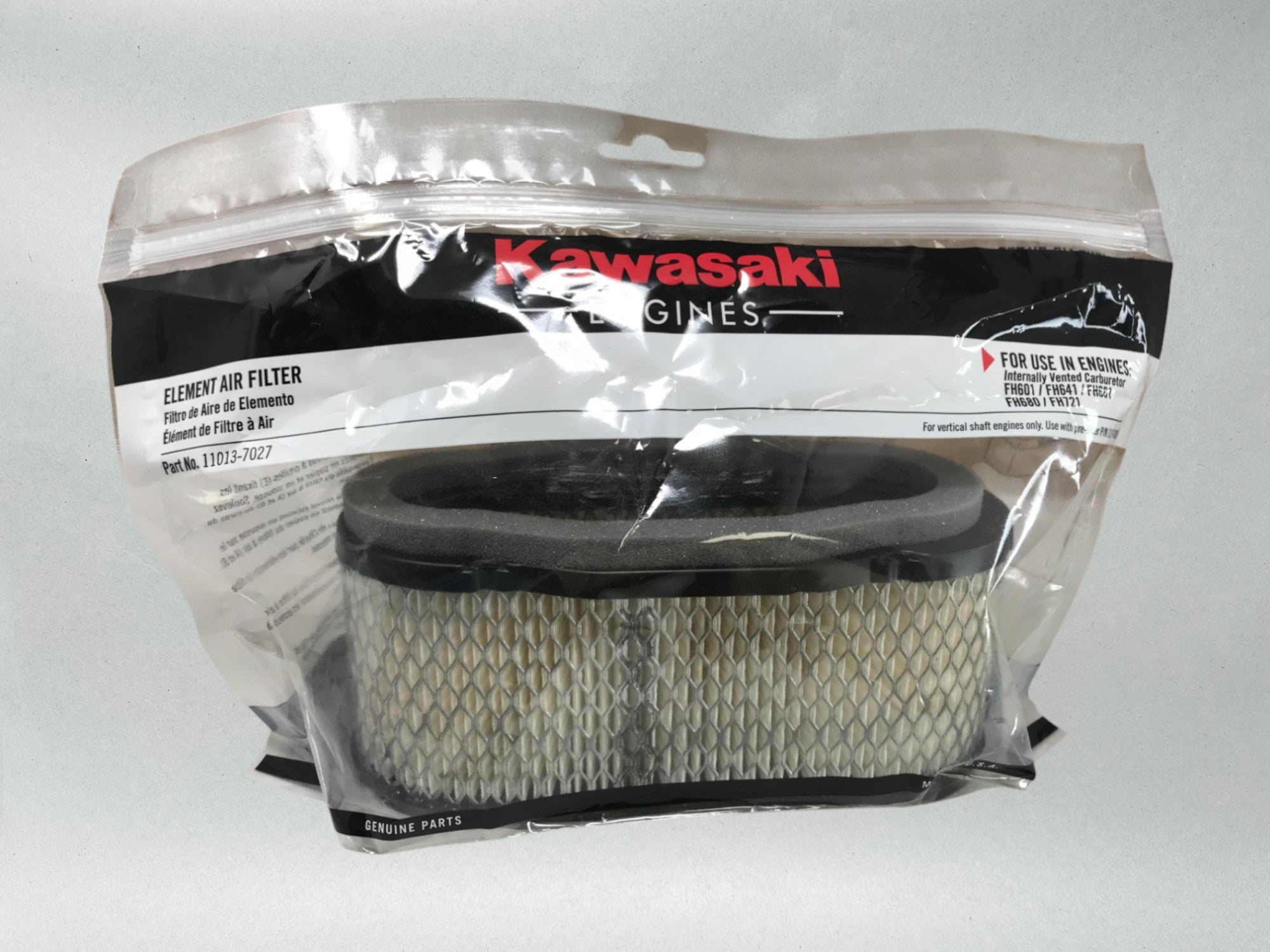 Genuine OEM Kawasaki Engines 11013-7027 Element Air Filter