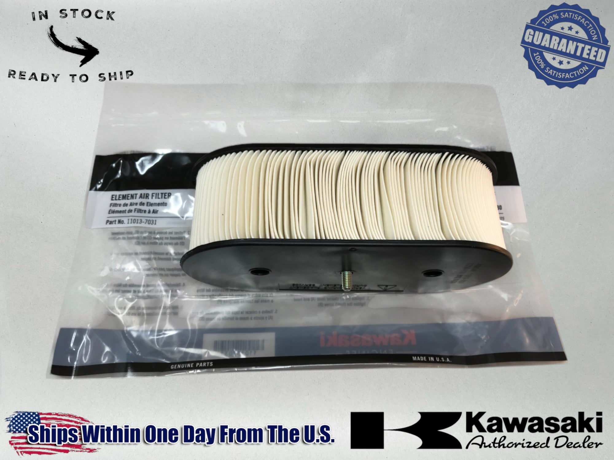 Genuine OEM Kawasaki Engines 11013-7031 Element Air Filter