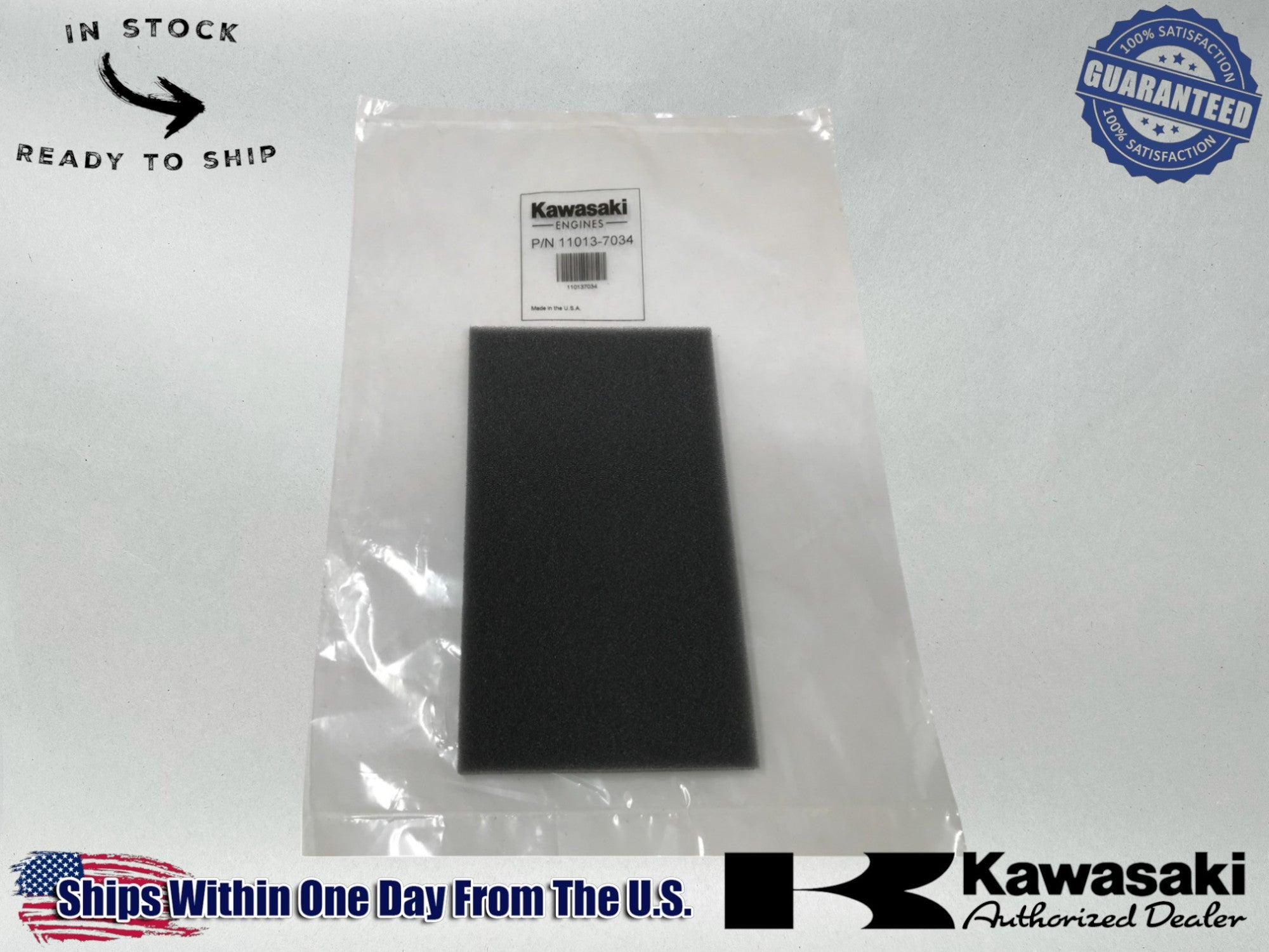 Genuine OEM Kawasaki Engines 11013-7034 Element Pre Filter