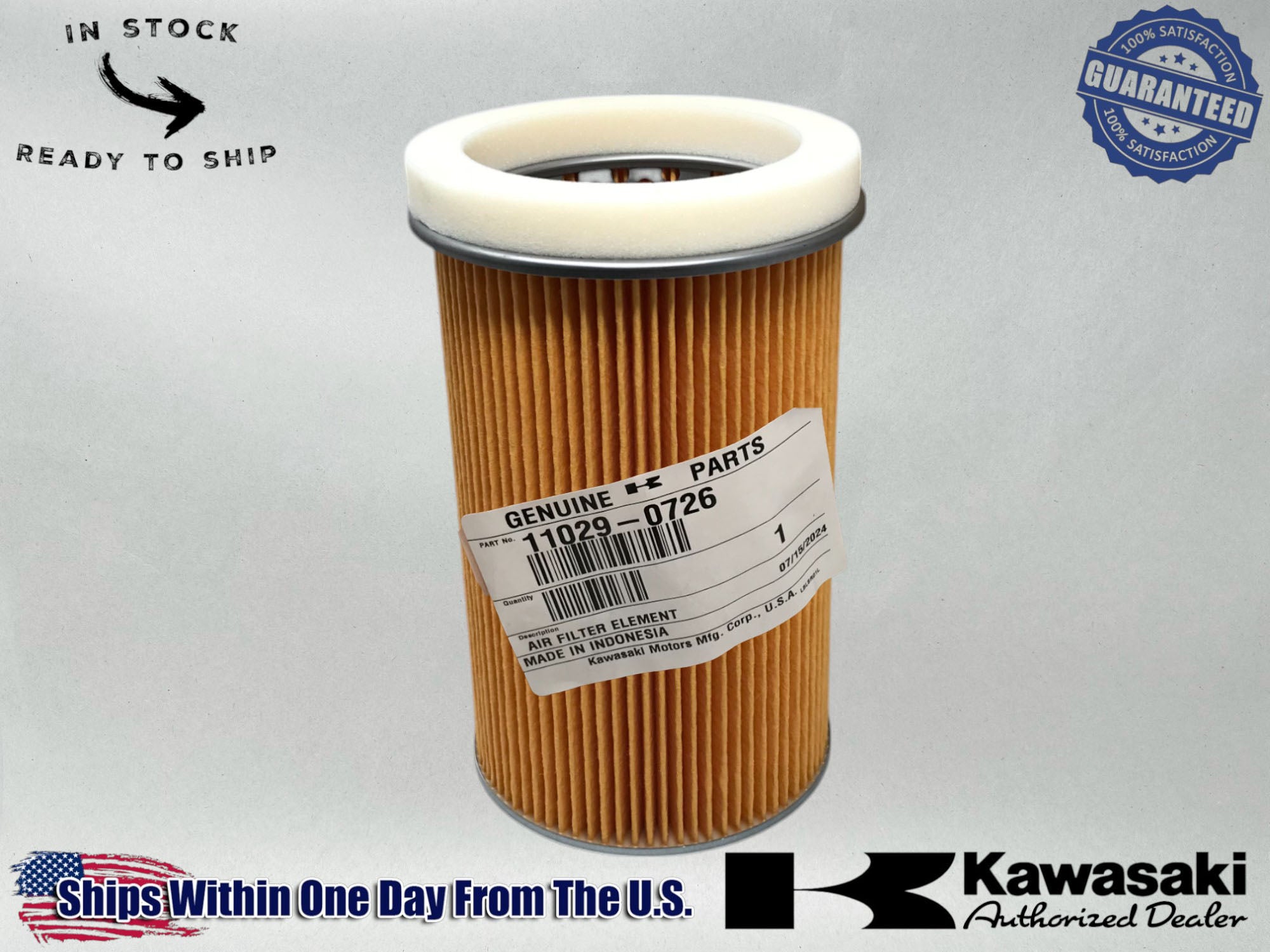 Kawasaki Genuine OEM Element Air Filter 11029-0726