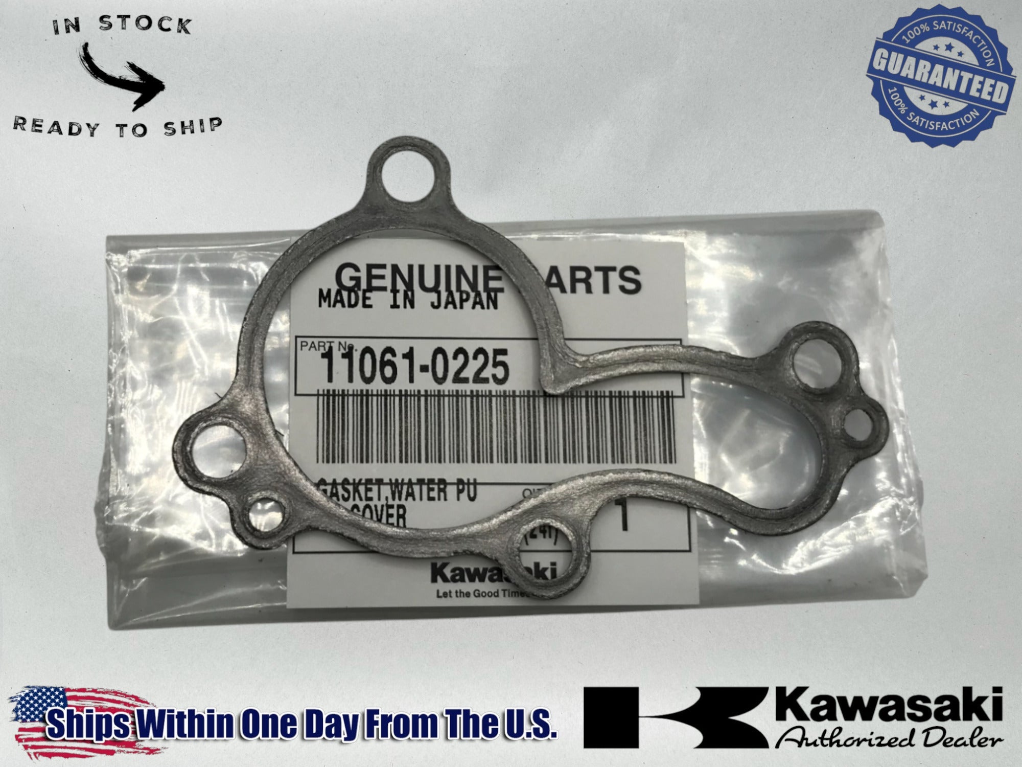 Kawasaki Genuine OEM 2006-17 WATER PUMP COVER GASKET KX450F KLX450R 11061-0225