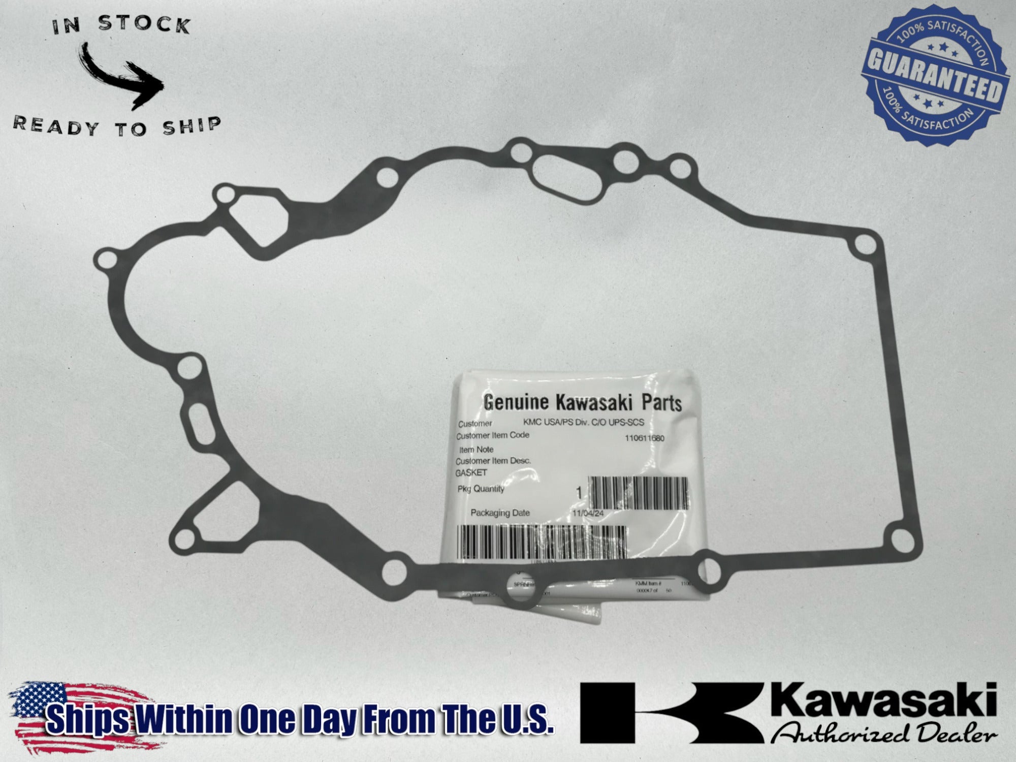 Kawasaki Genuine Crankcase Gasket Cover FD590V FD611V FD620D FD661D 11061-1680