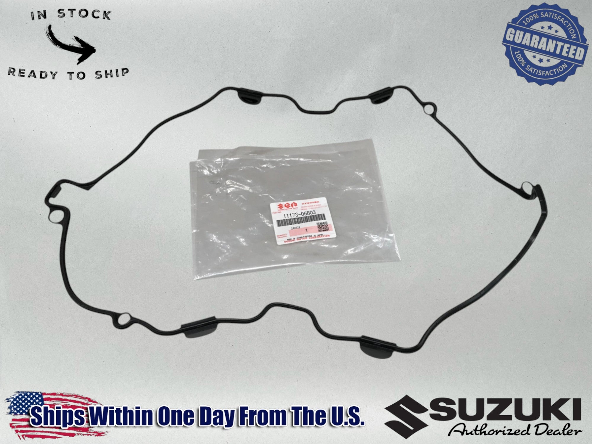 Suzuki Genuine OEM Cylinder Head Cover Gasket 11173-06B03