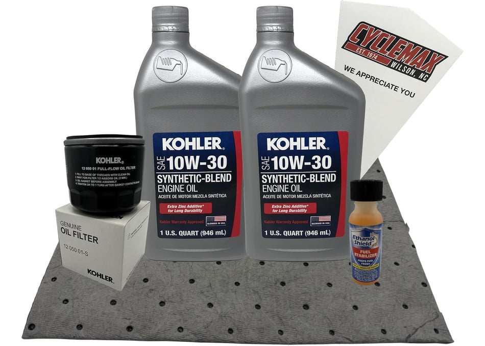 Kohler Semi-Synthetic Oil Change Kit for Kohler Lawnmower Engines