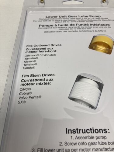 YAMAHA YAMALUBE Outboard Gear Lube Lower Unit Change Kit w/ Pump And Gaskets