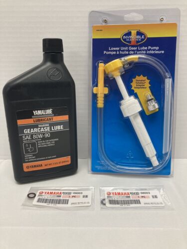 YAMAHA YAMALUBE Outboard Gear Lube Lower Unit Change Kit w/ Pump And Gaskets