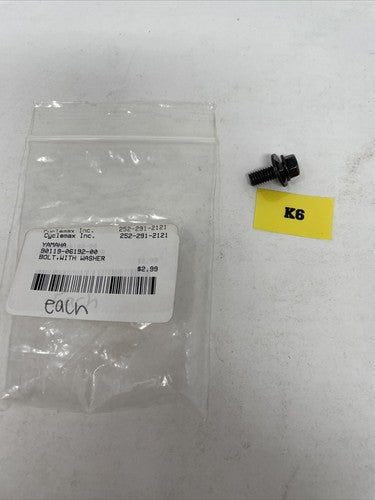 OEM YAMAHA Bolt, With Washer 90119-06192-00