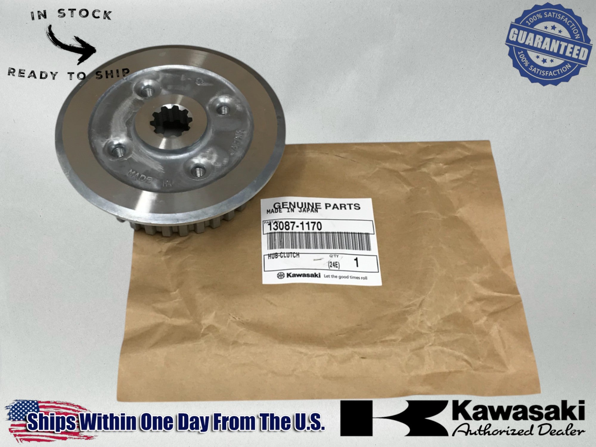 Kawasaki OEM Clutch Basket Center Hub KX80 KX85 KX100 KX 80 85 100 13087-1170