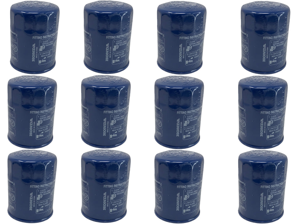 12 Pack for Honda Genuine OEM Authentic Oil Filter includes 14mm Washer