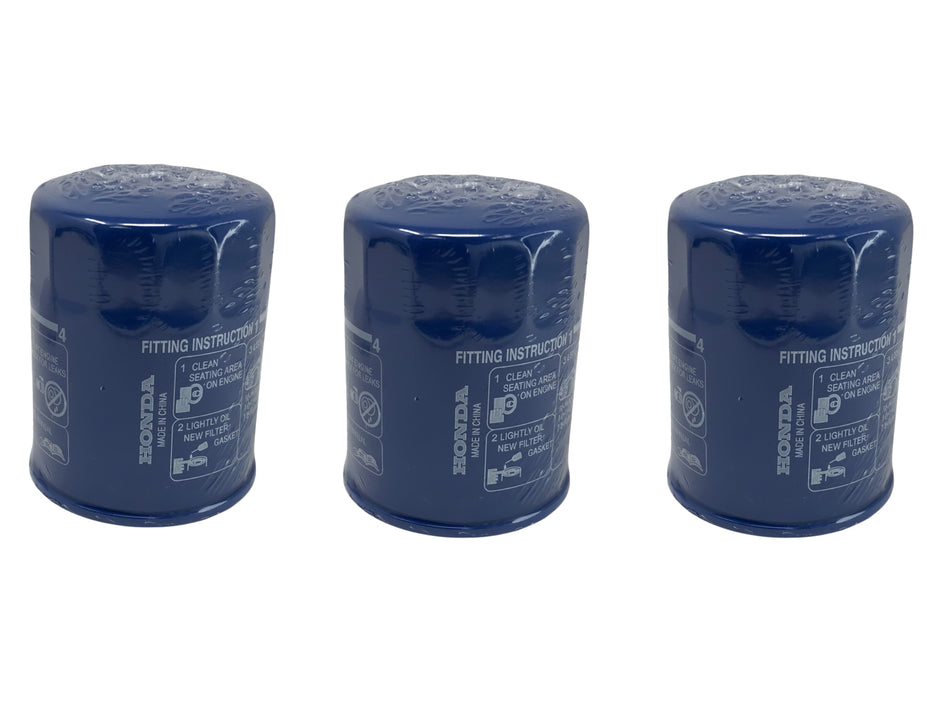 Honda Genuine OEM Authentic Oil Filters 15400-PLM-A02 3 Pack