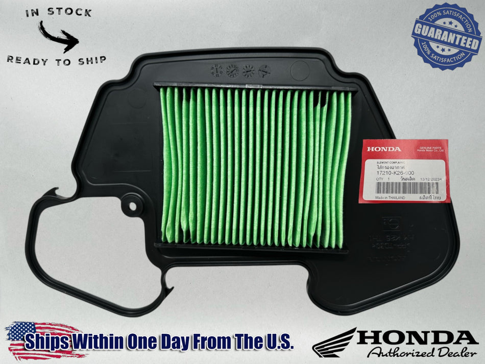 Honda Genuine OEM 17210-K26-900 Air Filter