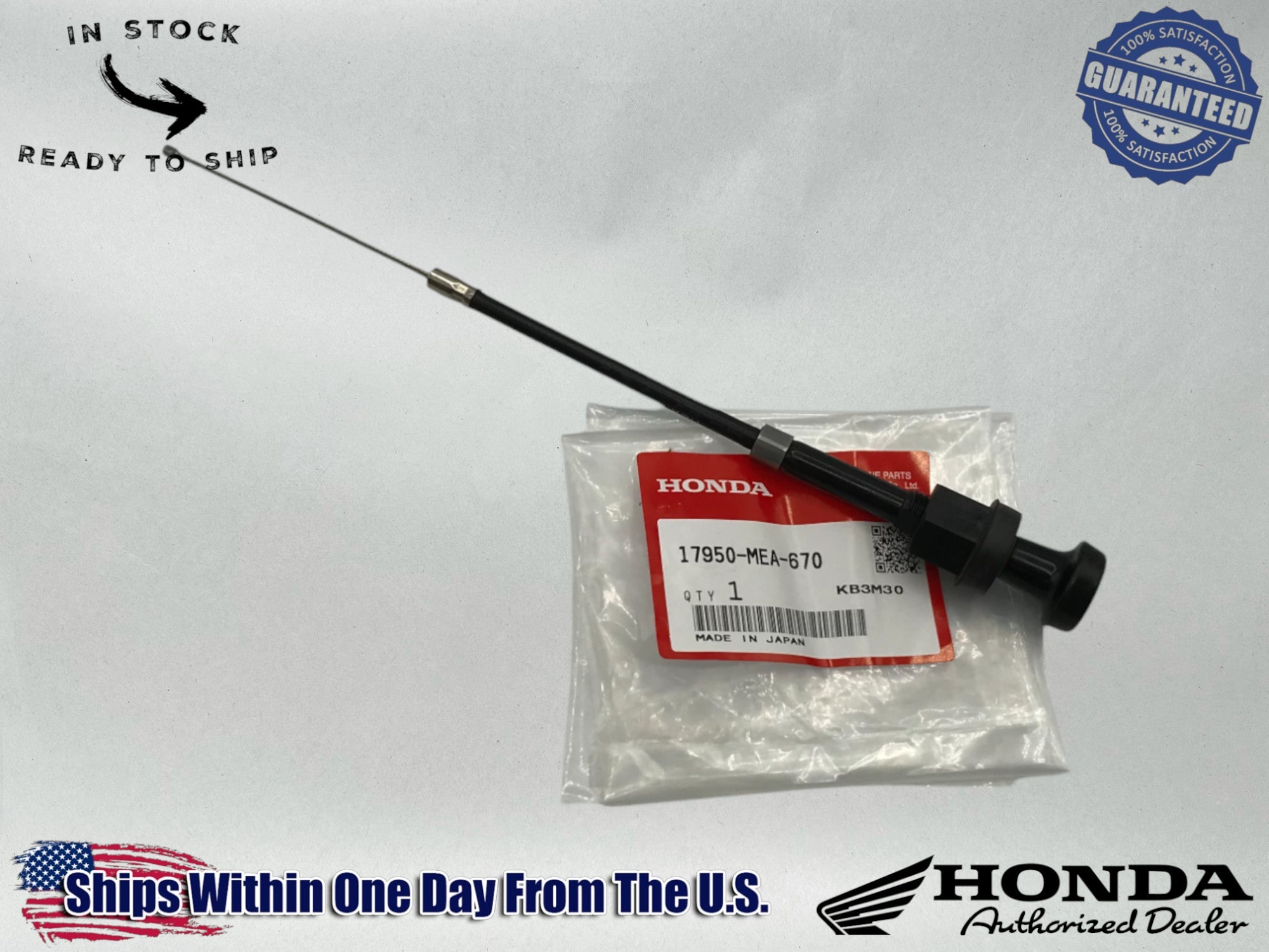 Honda Genuine OEM Authentic Choke Cable VTX1300 C R S T 2003-09 17950-MEA-670