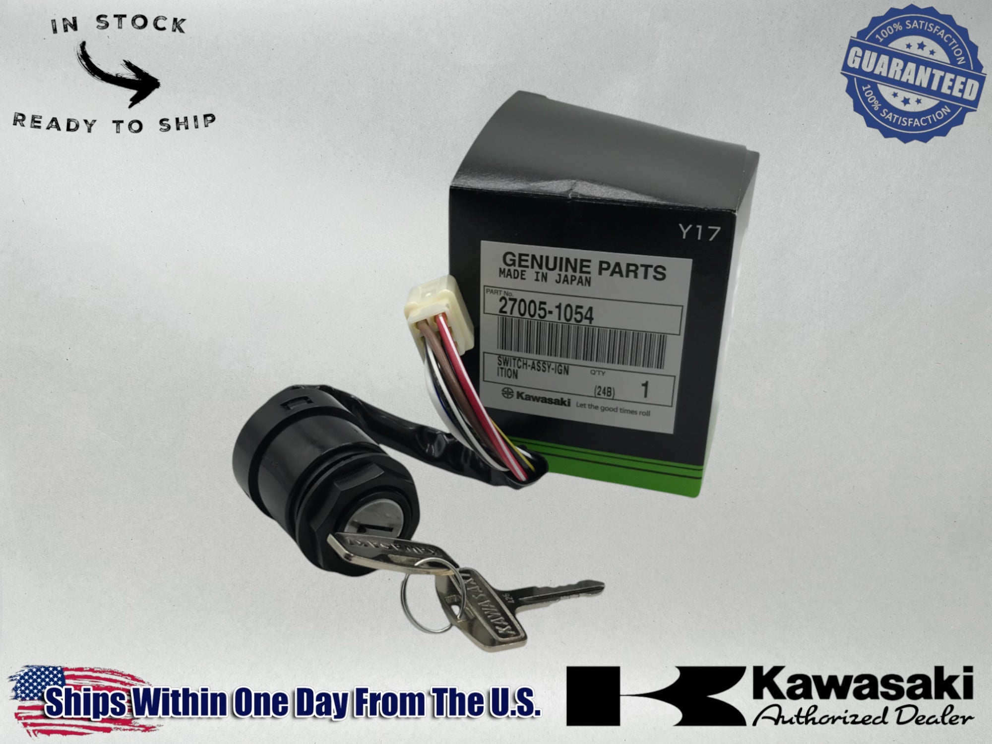 Kawasaki Genuine OEM Authentic 82-01 KE 100 Ignition Switch 27005-1054