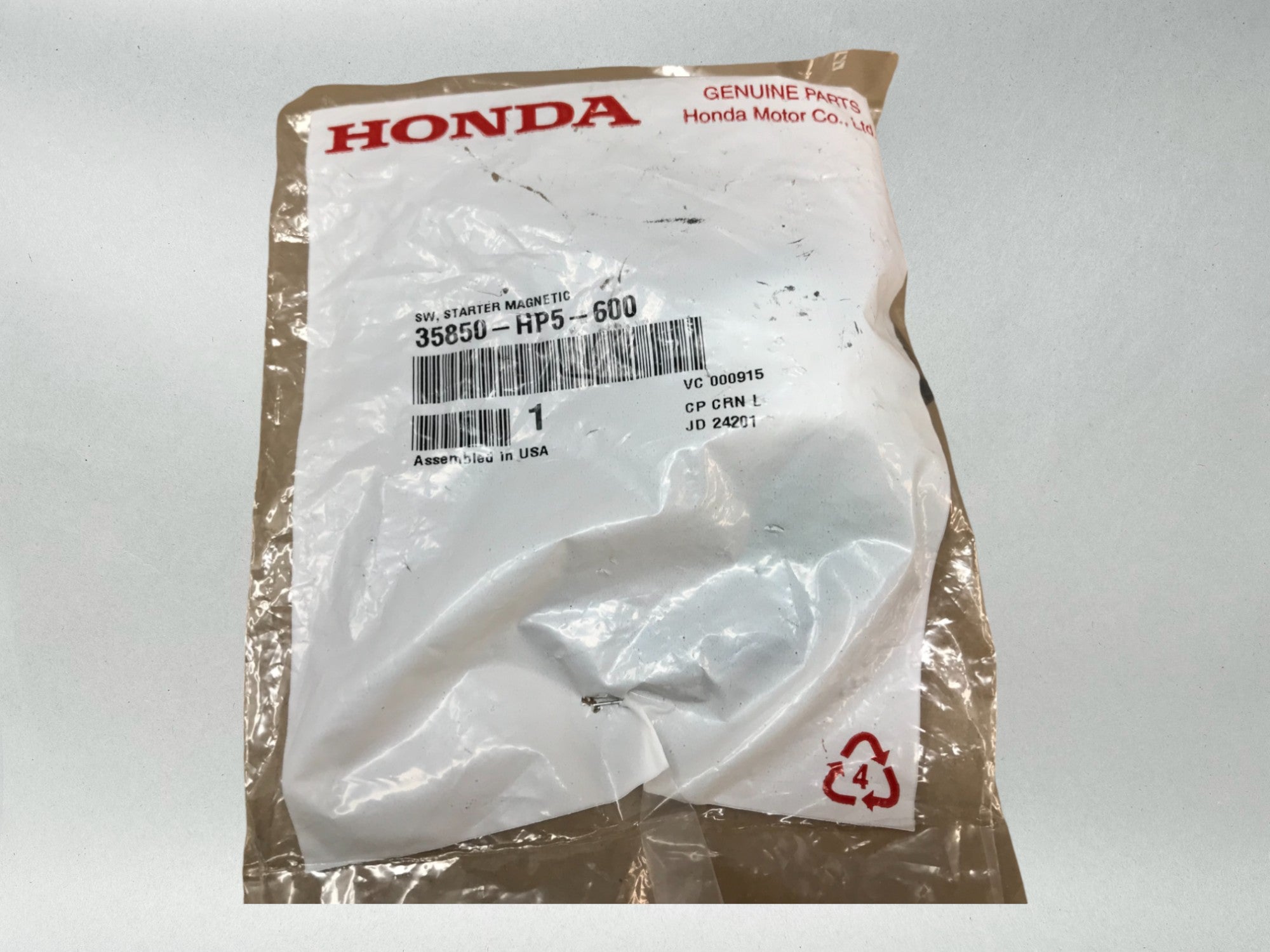 Honda OEM Starter Magnetic Solenord Relay Switch TRX420 TRX500 35850-HP5-600