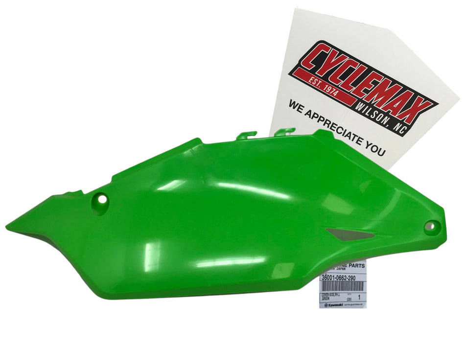 Kawasaki OEM KX250 KX450 Right Lime Green Side Cover 36001-0662-290