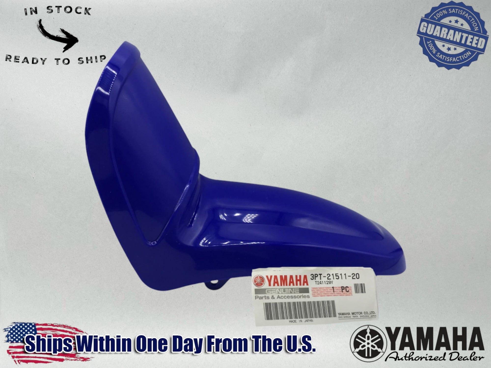 Yamaha Genuine OEM BLUE FRONT FENDER NUMBER PLATE 3PT-21511-20-00