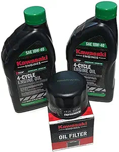 Oil Change Kit fit's Some Kawasaki 99969-6296 49065-0721 49065-7007 10W40 Synthetic Blend