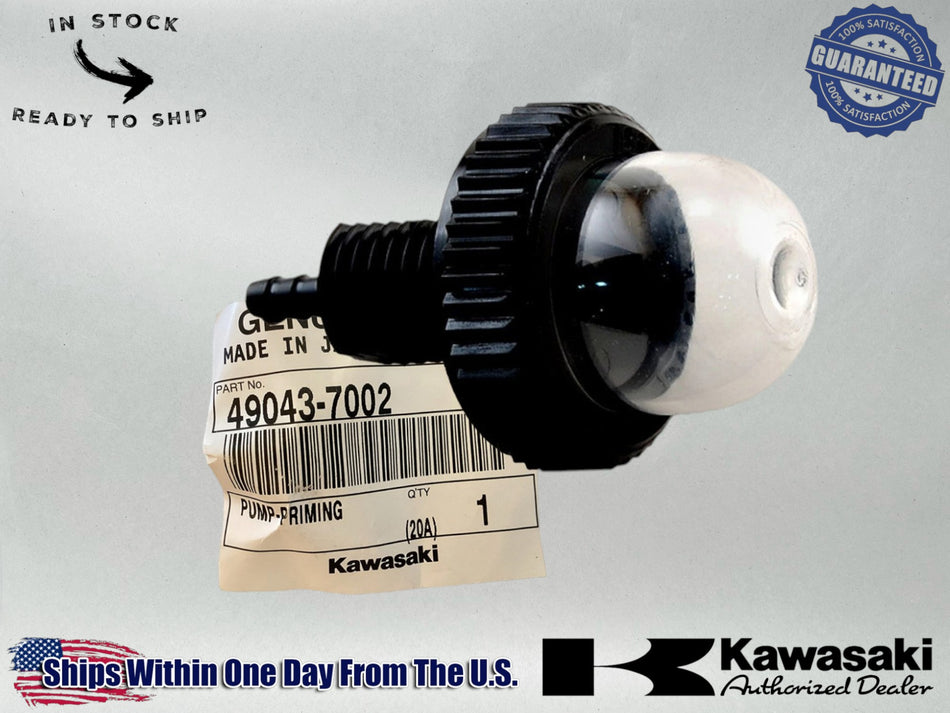 NEW Genuine OEM Kawasaki 49043-7002 Priming Pump Assembly Primer Bulb