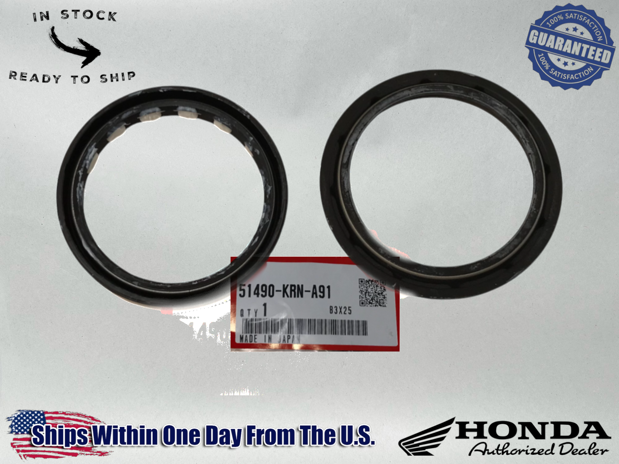 Honda OEM Fork Seal Dust Seal Kit CRF 250R/RX 15-24 450R 51490-KRN-A91