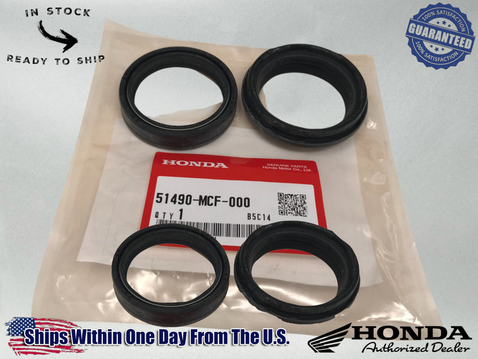 2 Honda Genuine OEM Authentic Fork Seal Set CBR900 CBR600 VFR800 51490-MCF-000