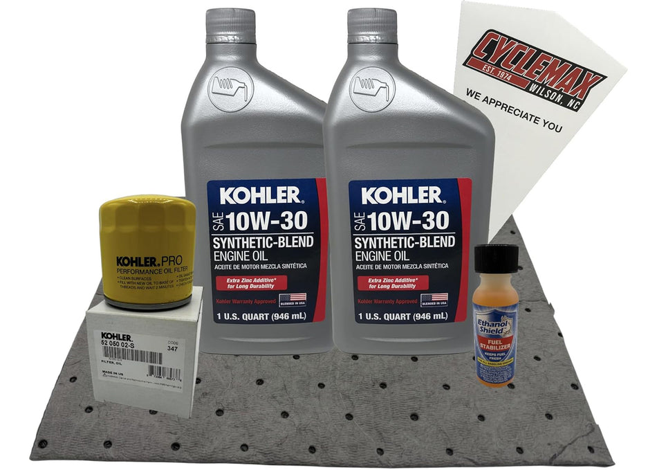 Kohler Semi-Synthetic Oil Change Kit for Kohler Lawnmower Engines