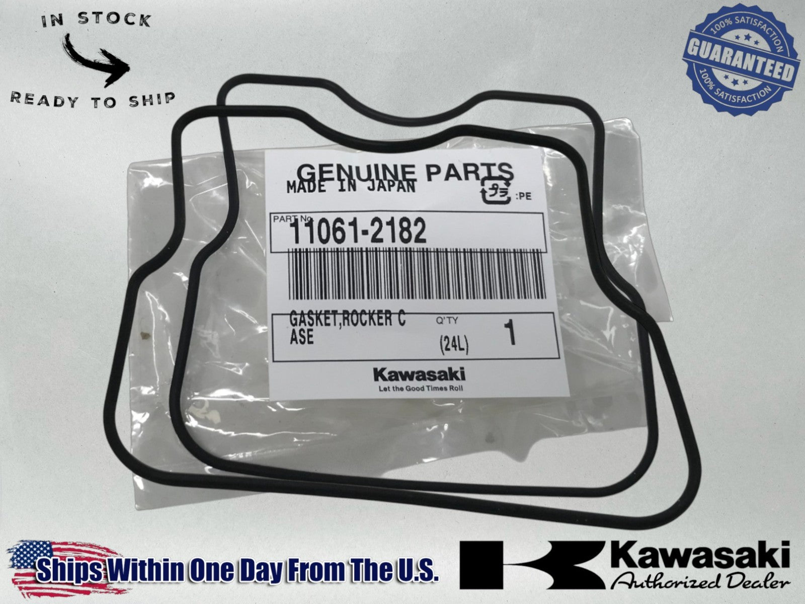 2  OEM VALVE COVER GASKETs FOR KAWASAKI FD620D 11061-2182 / JOHN DEERE 445
