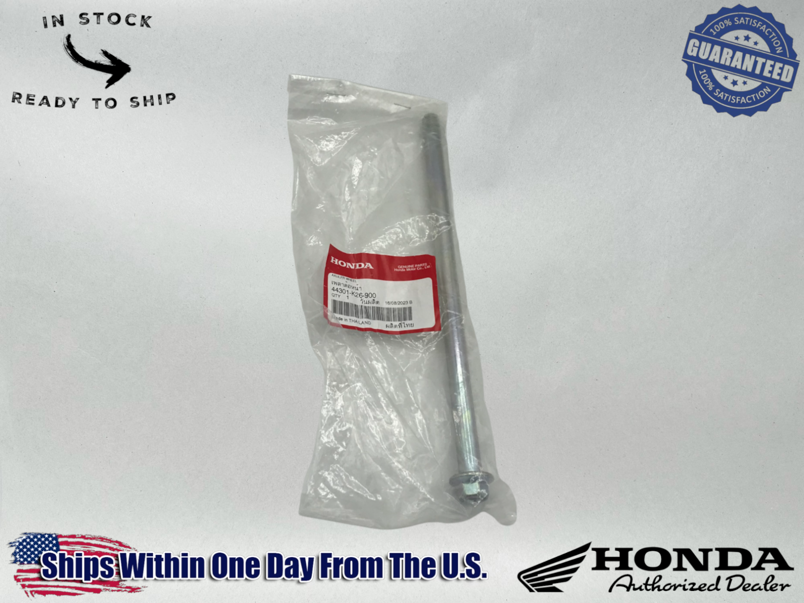 HONDA OEM FRONT WHEEL AXLE 2014-2024 GROM 125 44301-K26-9 44301-K26-900