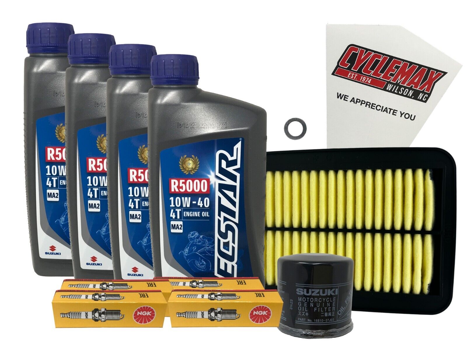 Cyclemax Standard Tune Up Kit w/ Spark Plugs fits 2007-2009 Suzuki GSF-1250