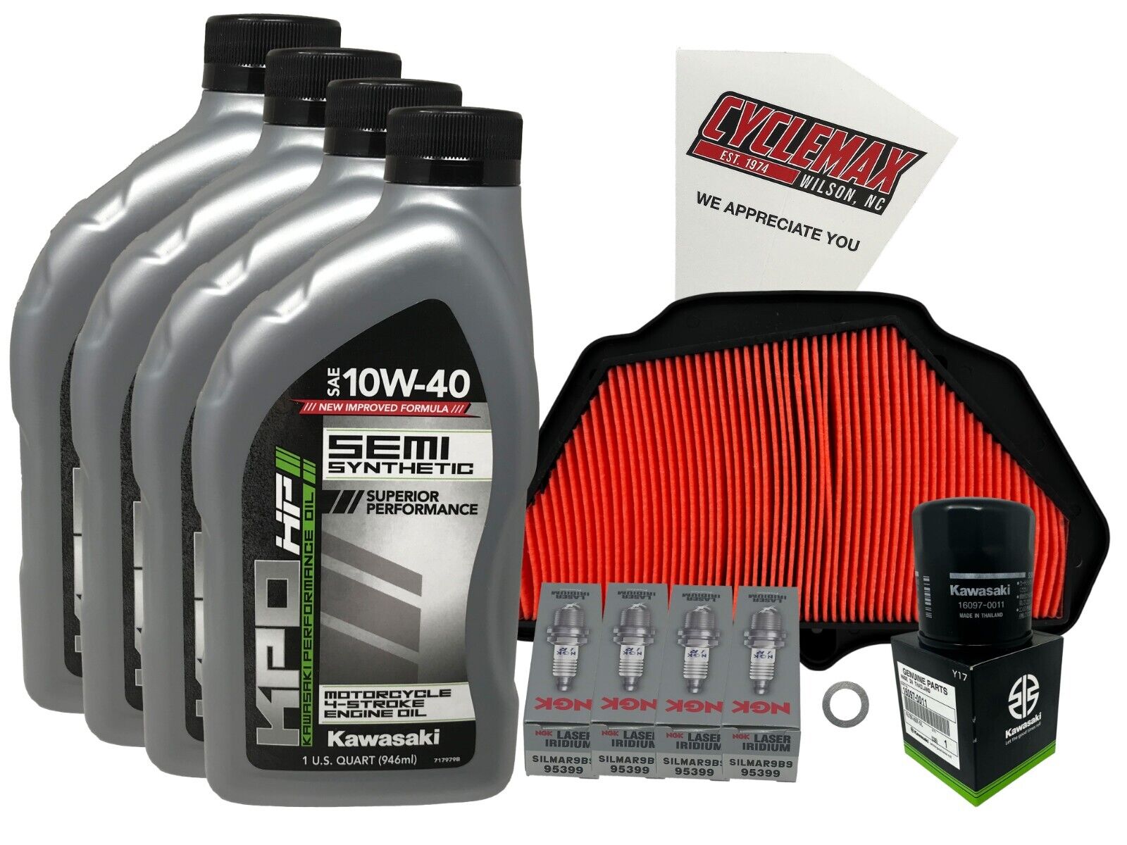 Cyclemax Semi-Synthetic Tune Up Kit fits Kawasaki 2019-2023 Ninja ZX 10RR