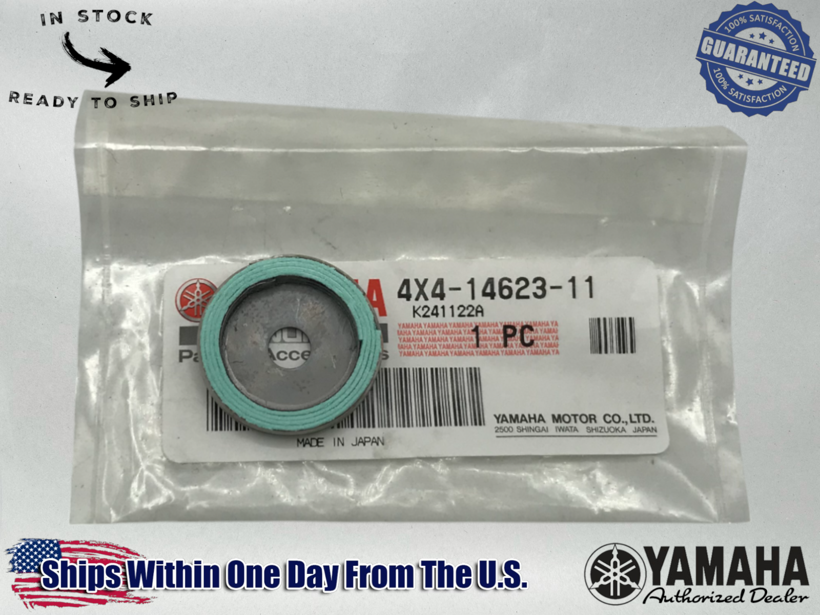 Yamaha Genuine OEM EXHAUST PIPE GASKET 4X4-14623-10-00