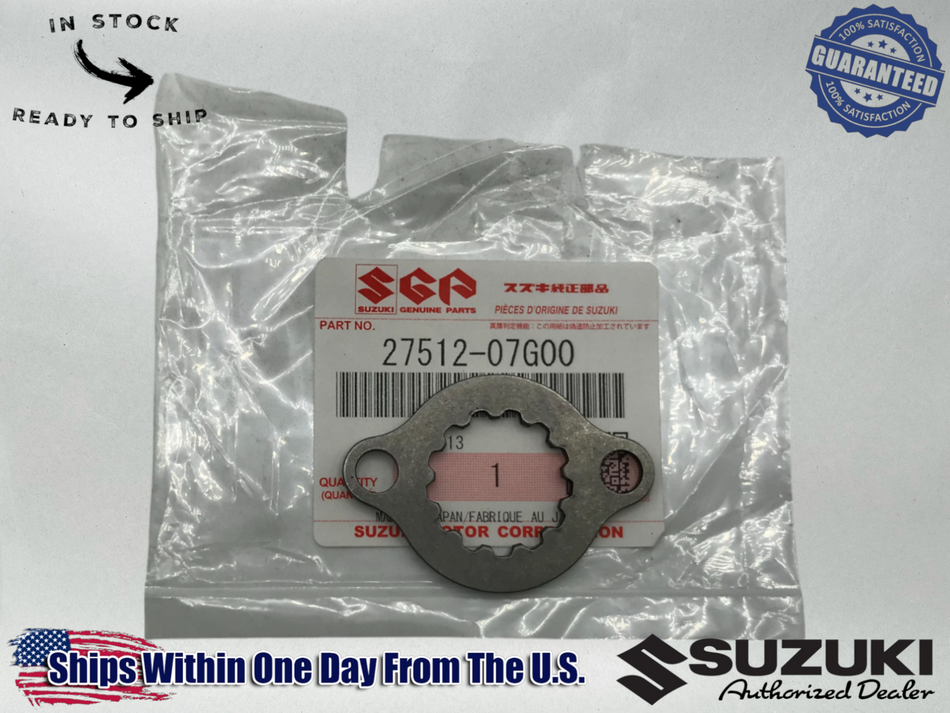 Suzuki OEM PLATE, SPROCKET 27512-07G00 / KFX400, DVX400 (03-06)