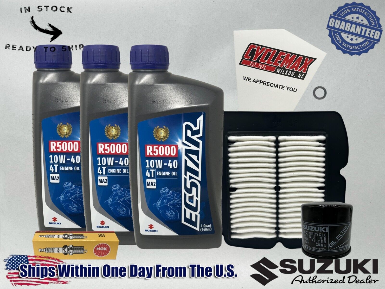 Cyclemax Standard Ecstar R5000 Tune-Up Kit fits 2003-2007 Suzuki SV1000