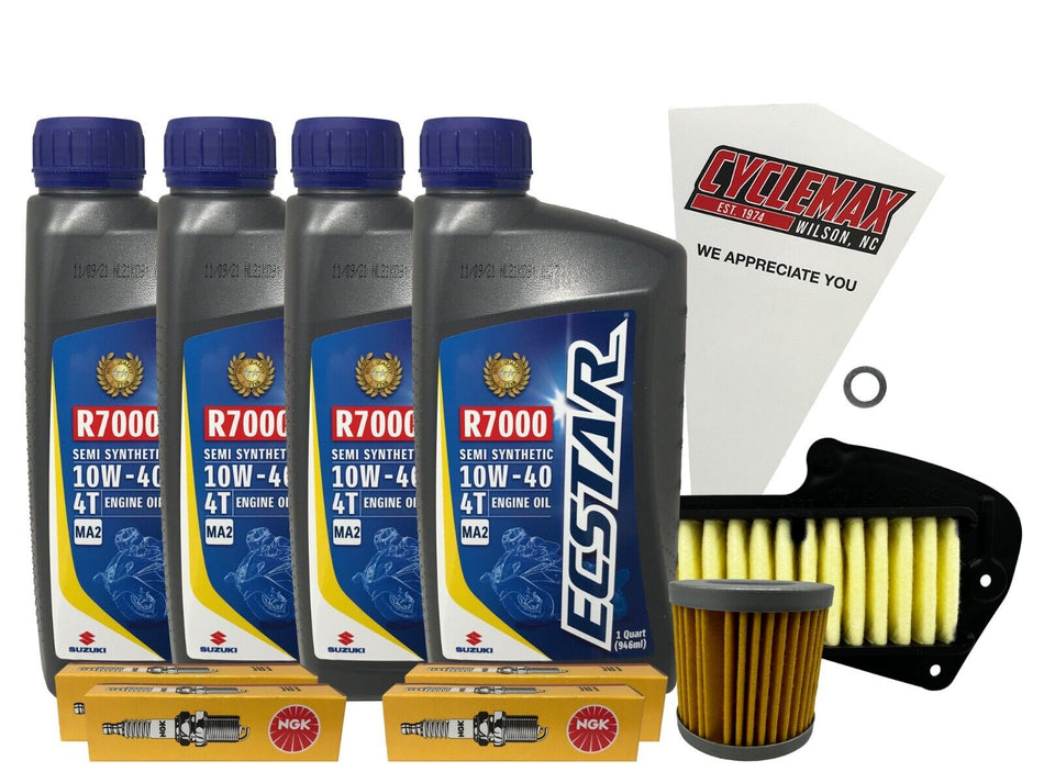 Cyclemax Semi-Synthetic Tune Up Kit w/ Spark Plugs fits 2011-2022 Suzuki VZR1800