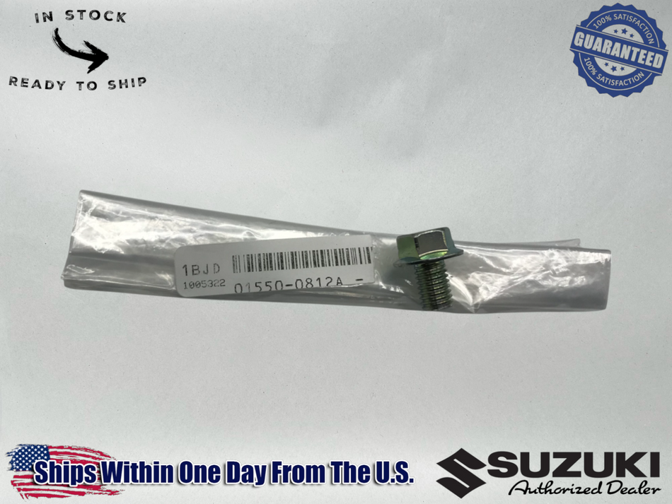 Suzuki OEM BOLT 01550-0812A - 2003 - 2014 SUZUKI LT-Z400 LTZ 400 Z400