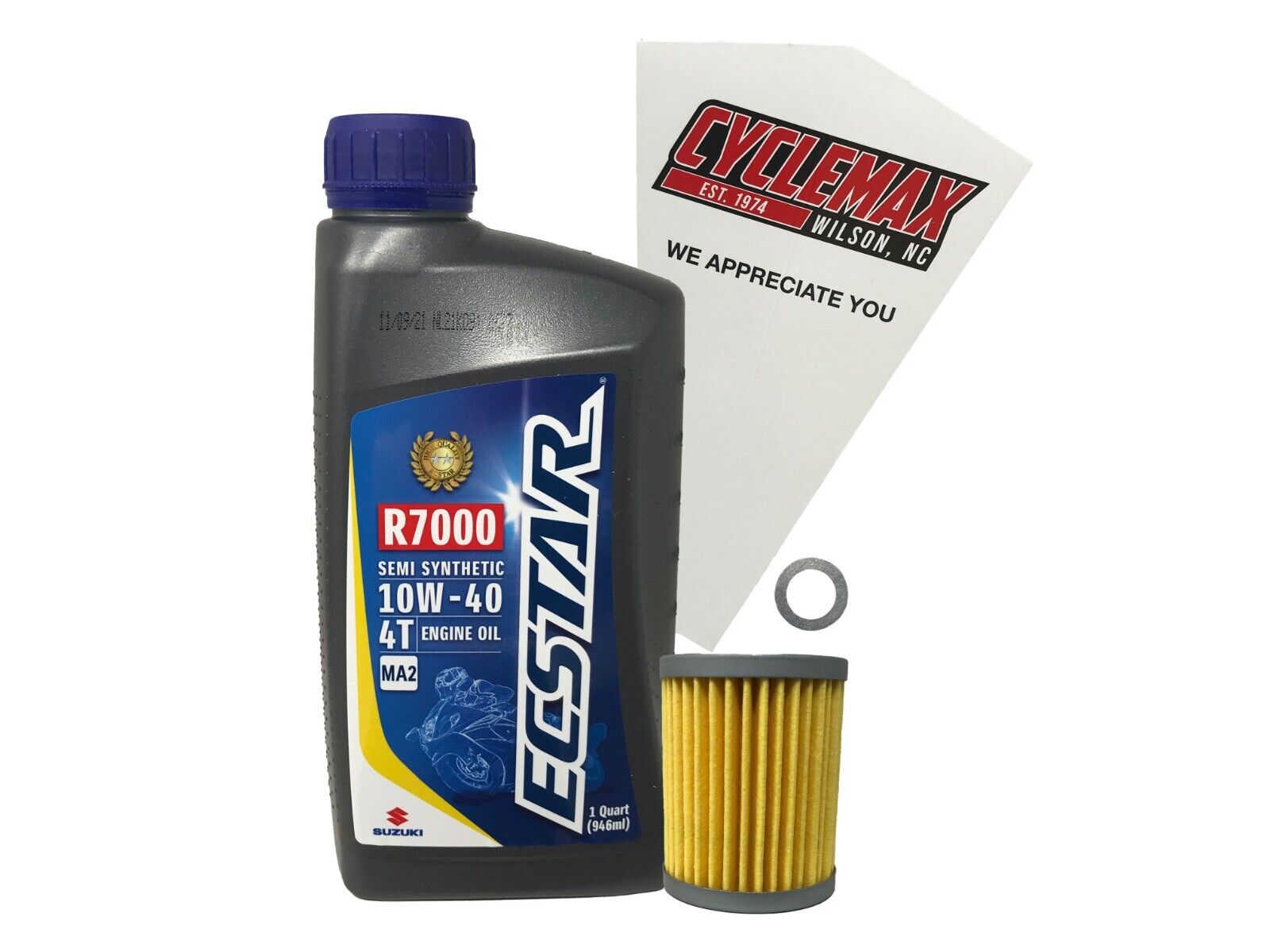 Cyclemax Genuine OEM Semi-Synthetic Oil Change Kit fits 2001-2019 Suzuki DR-200