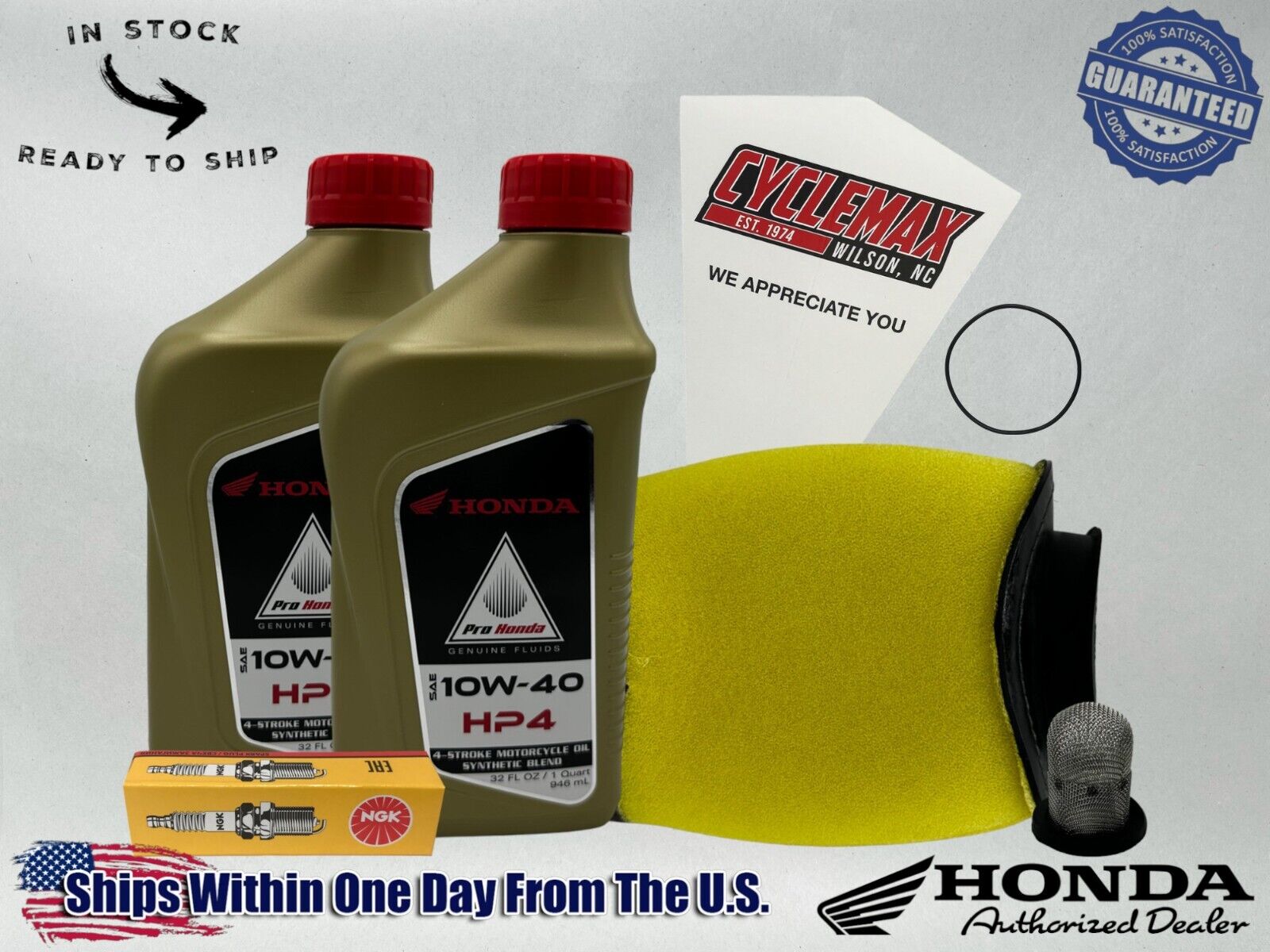 Cyclemax Semi-Synthetic HP4 Tune-Up Kit fits 1982-1986 Honda ATC200