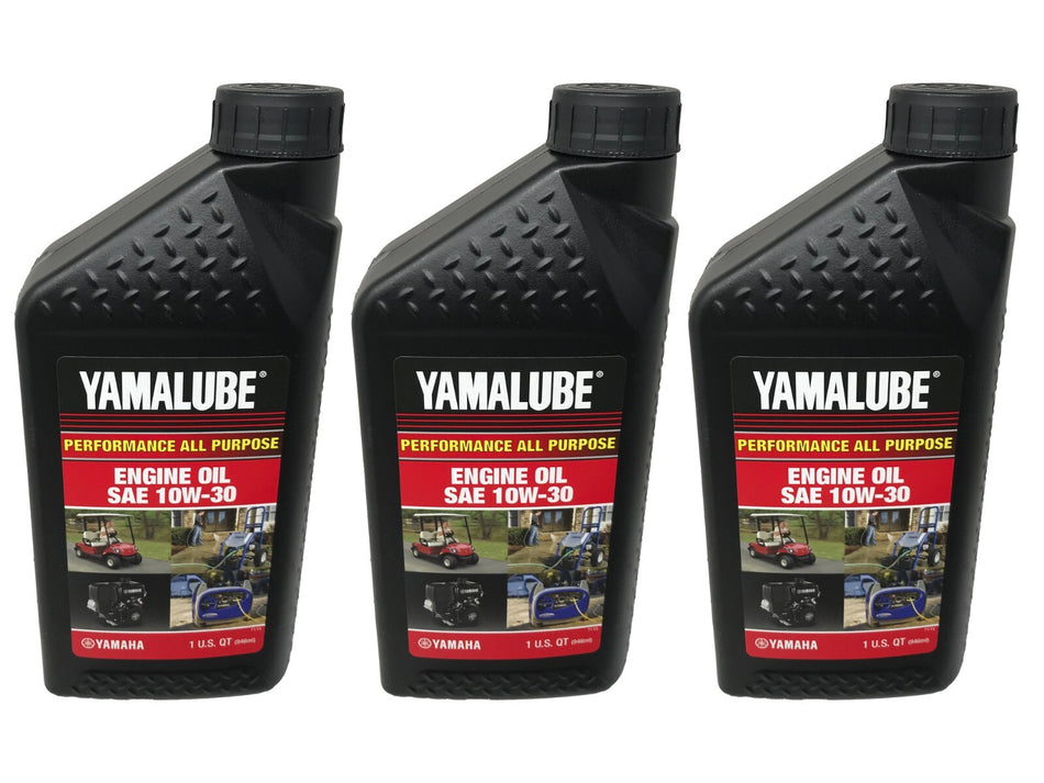 Yamaha Genuine OEM Yamalube 10W-30 Engine Oil LUB-10W30-GG-12 - 3 Pack