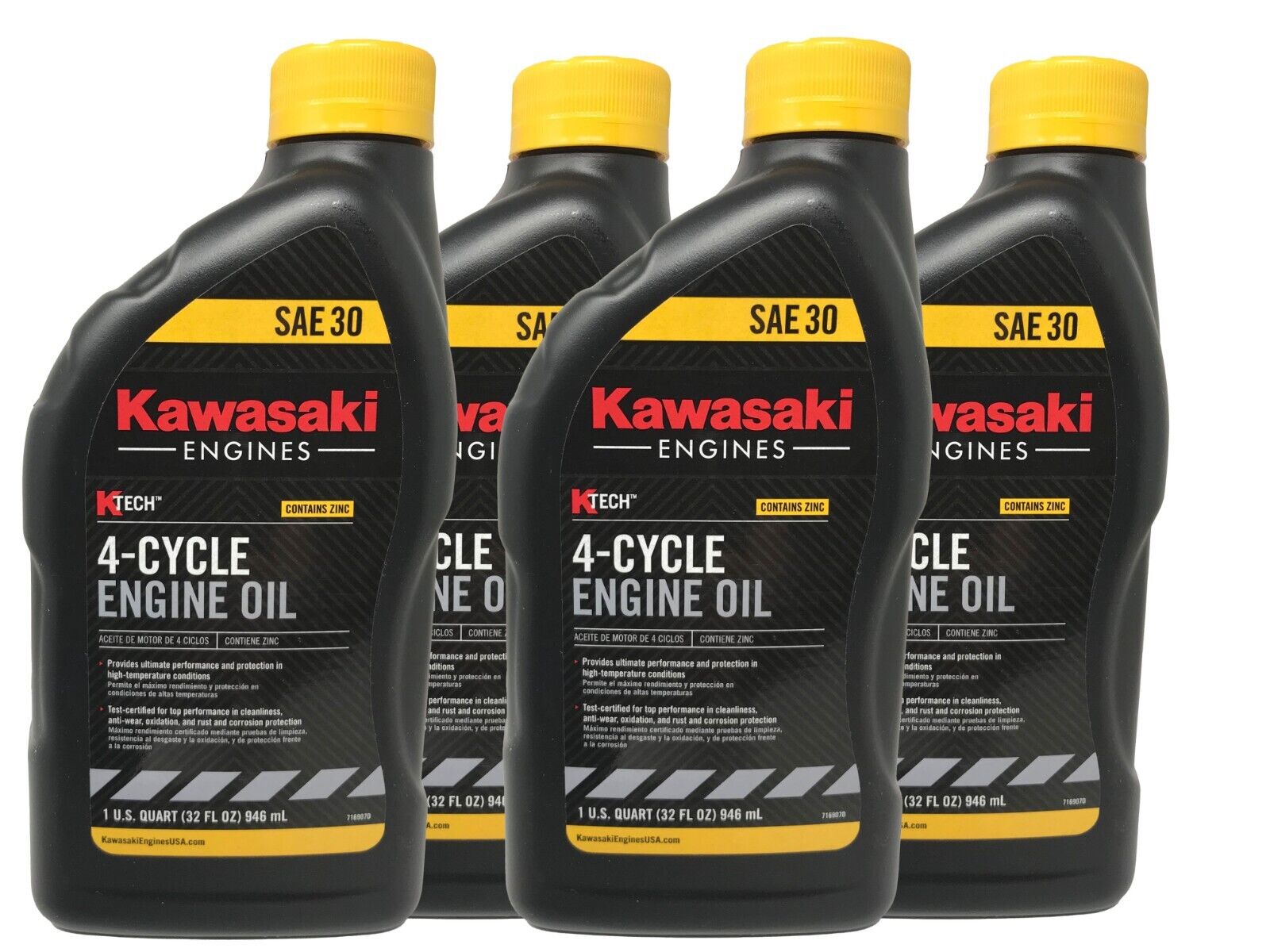 Kawasaki SAE 30W Motor Oil 4 QUARTS 99969-6281 4 PACK