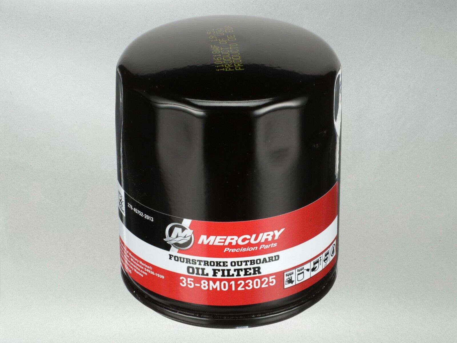 Mercury OEM Outboard Oil Filter for Mercury 3.4L V6 and 4.6L V8 8M0123025-2PACK 