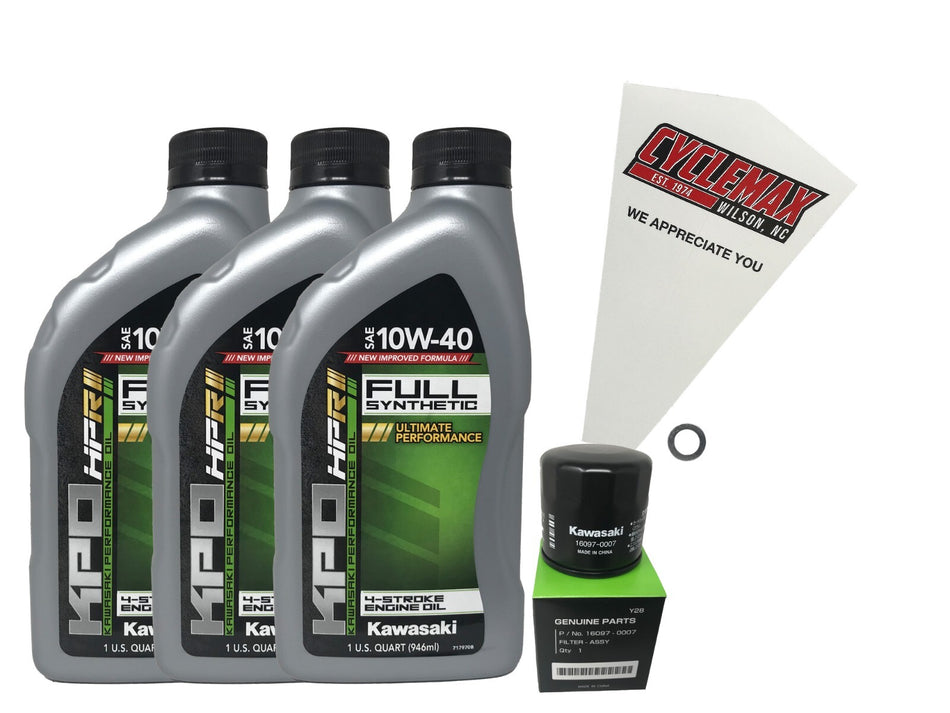 OEM FS 10W-40 Oil Change Kit fits 2005-2023 Kawasaki Brute Force 750