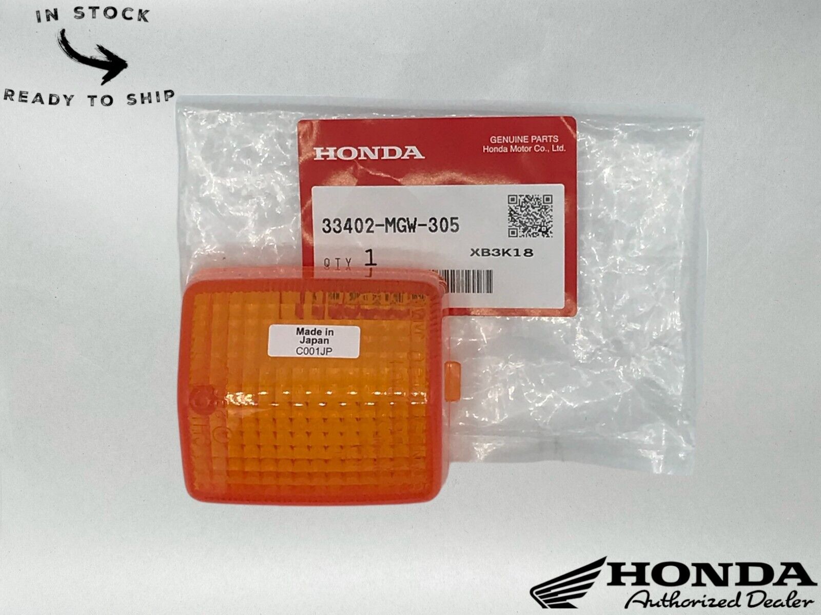 Honda Genuine OEM Turn Signal Lens 33402-MGW-305