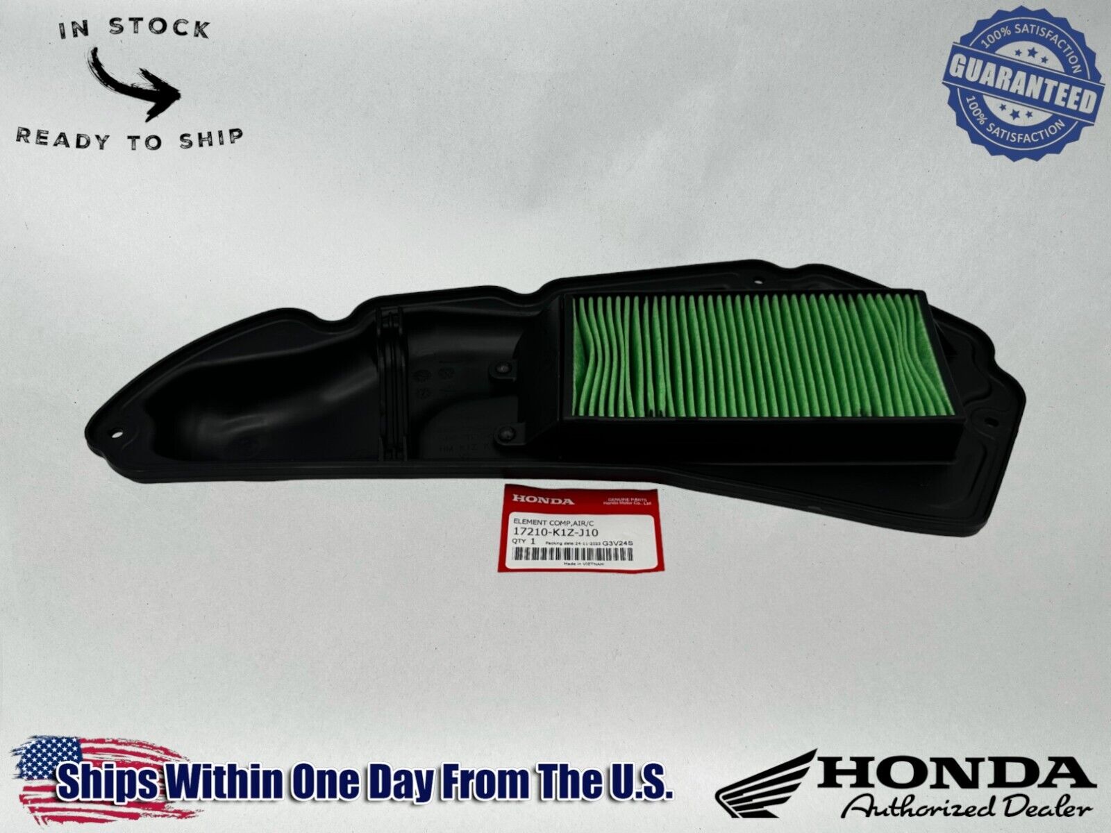 Honda Genuine OEM Authentic Air Filter 17210-K1Z-T00