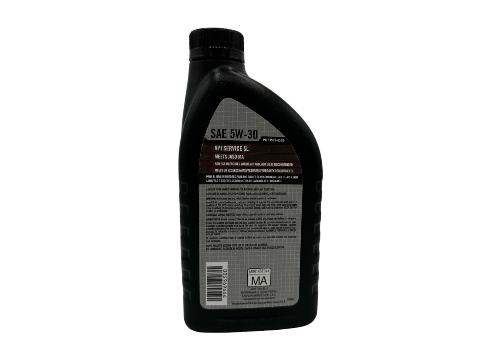 Kawasaki Genuine OEM SAE 5W-30 Engine Oil 99969-6500 - 3 Pack