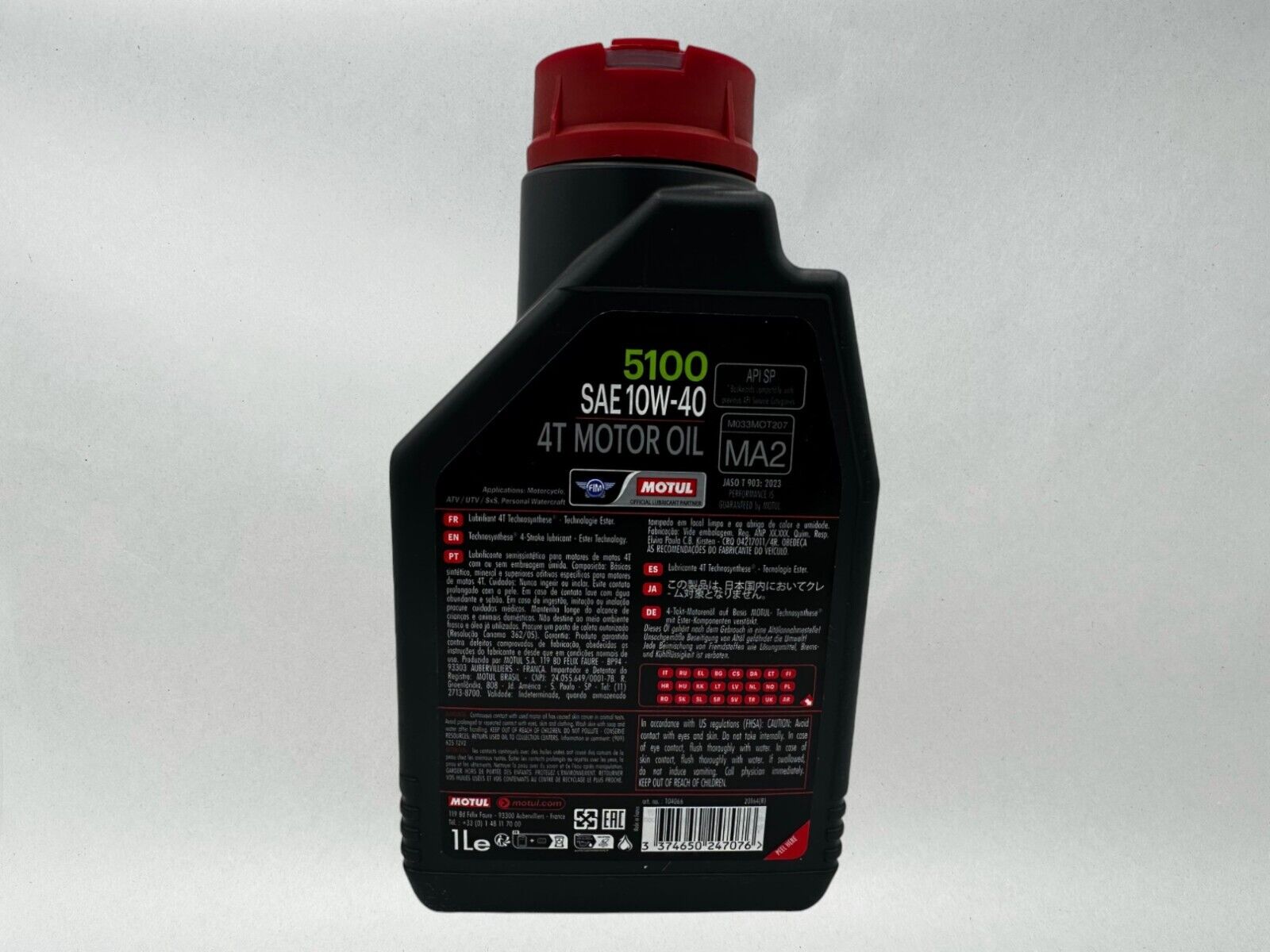 Motul Genuine OEM Motul 5100 4T 10w-40 Semi Synthetic Motorcycle Oil MOT46-6PACK