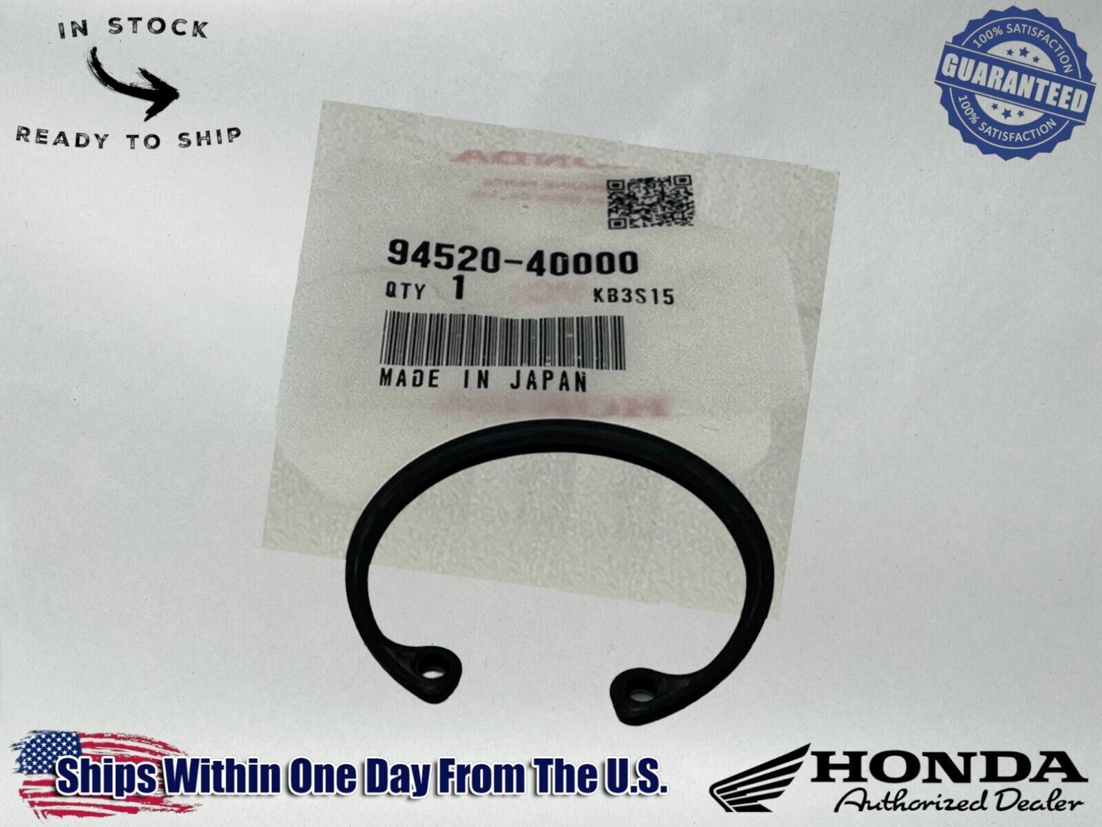 Honda Genuine OEM Authentic Circle Clip (40MM) 94520-40000