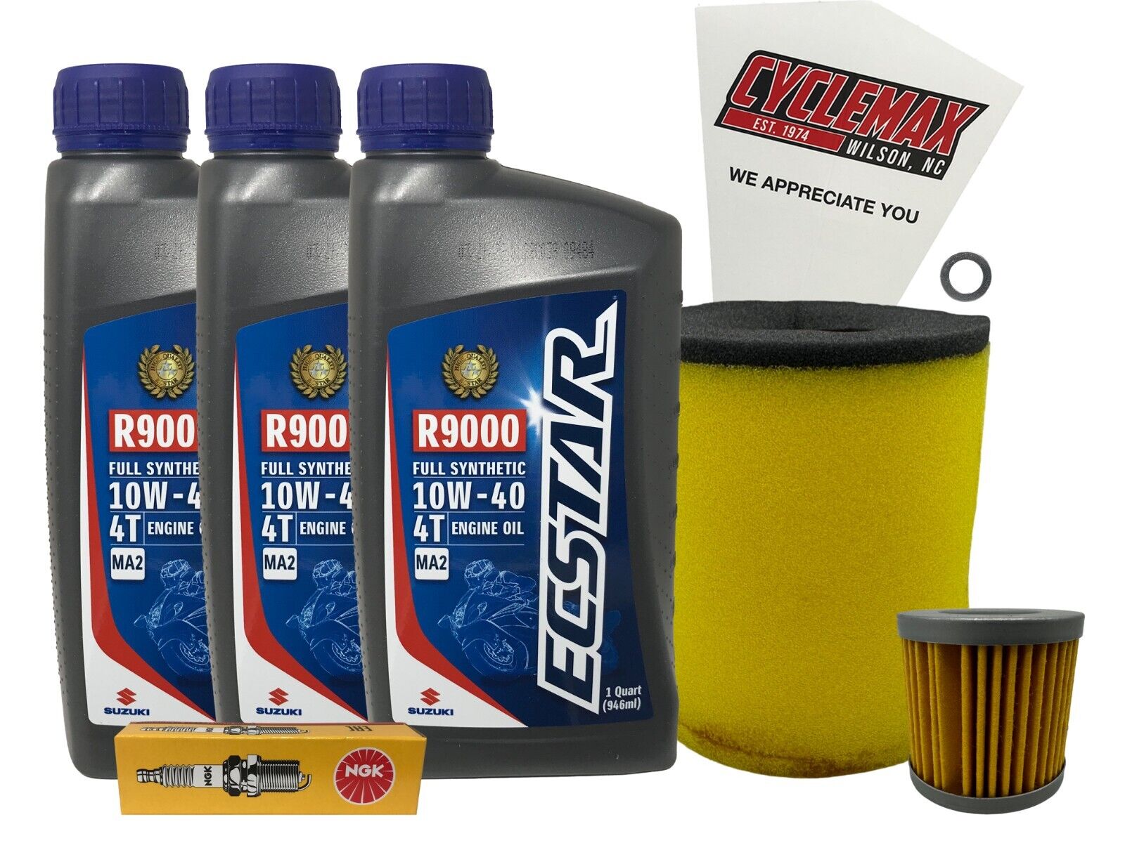 Cyclemax Full Synthetic Tune Up Kit w/ Plug fits 2003-2007 Suzuki LTZ-400 K4-K7